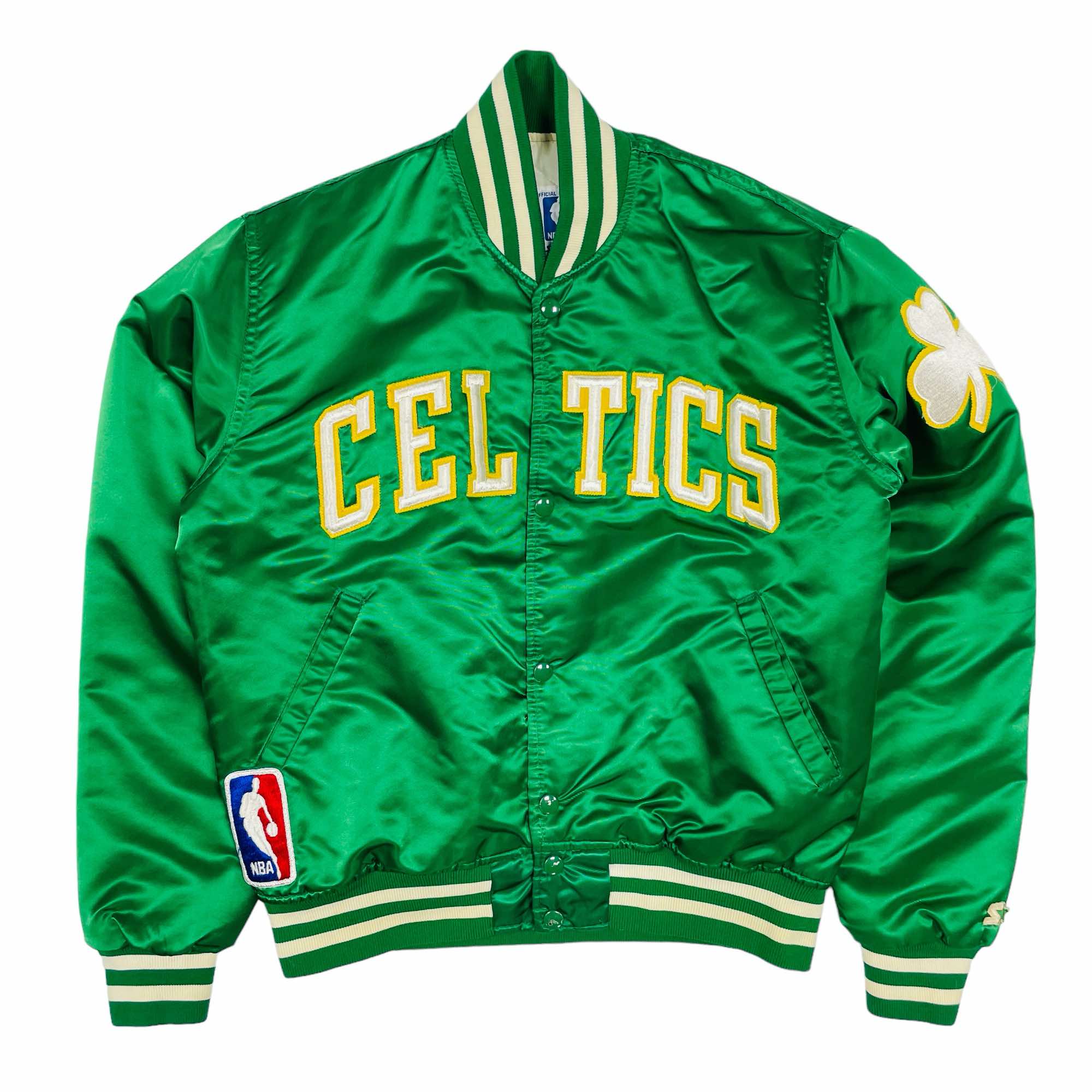 Boston Celtics NBA Starter Satin Bomber Jacket - Small