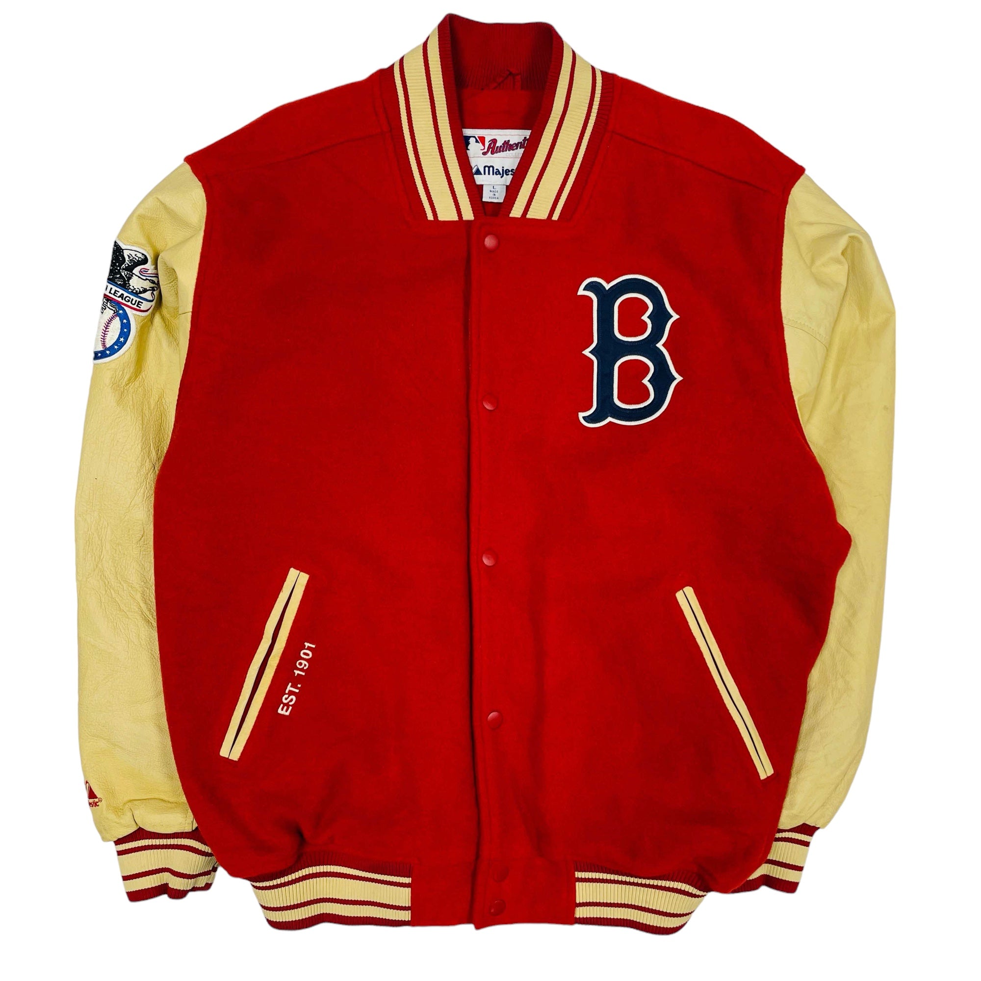 90's Boston Redsox MLB Letterman Jacket - XL