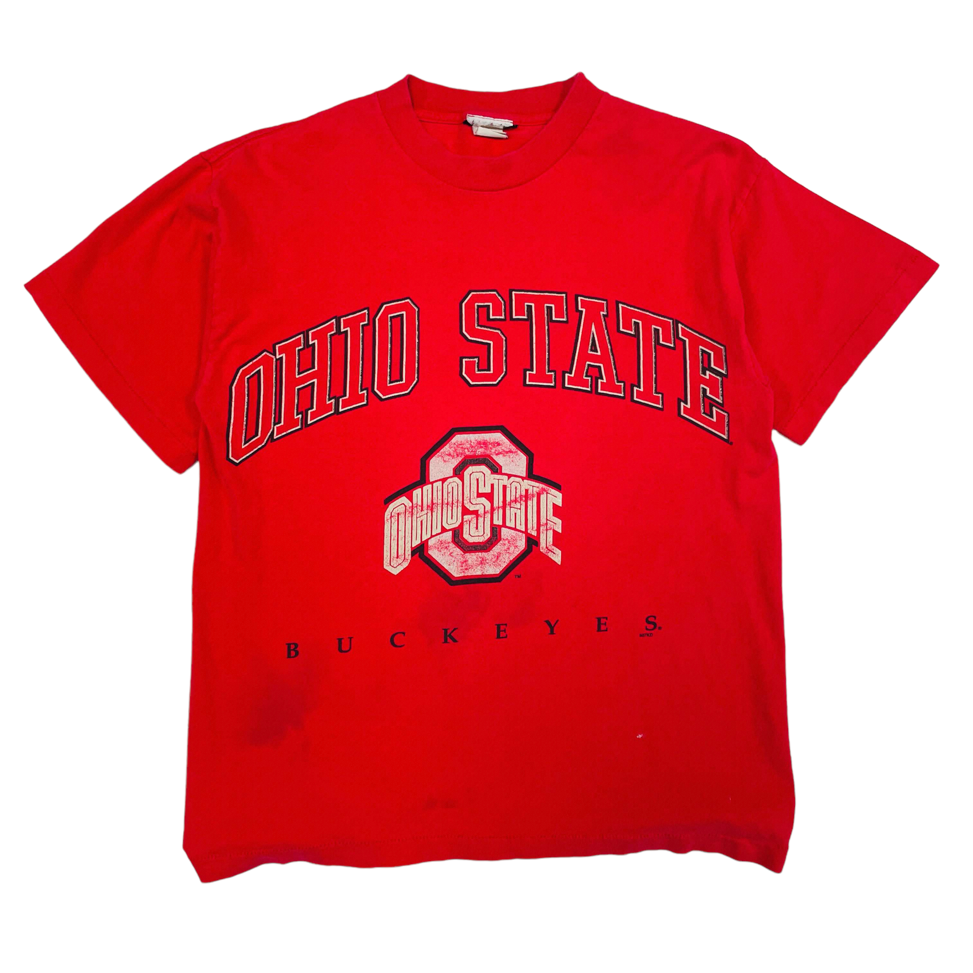 Single Stitched Ohio State Buckeyes American Football T-Shirt - Small