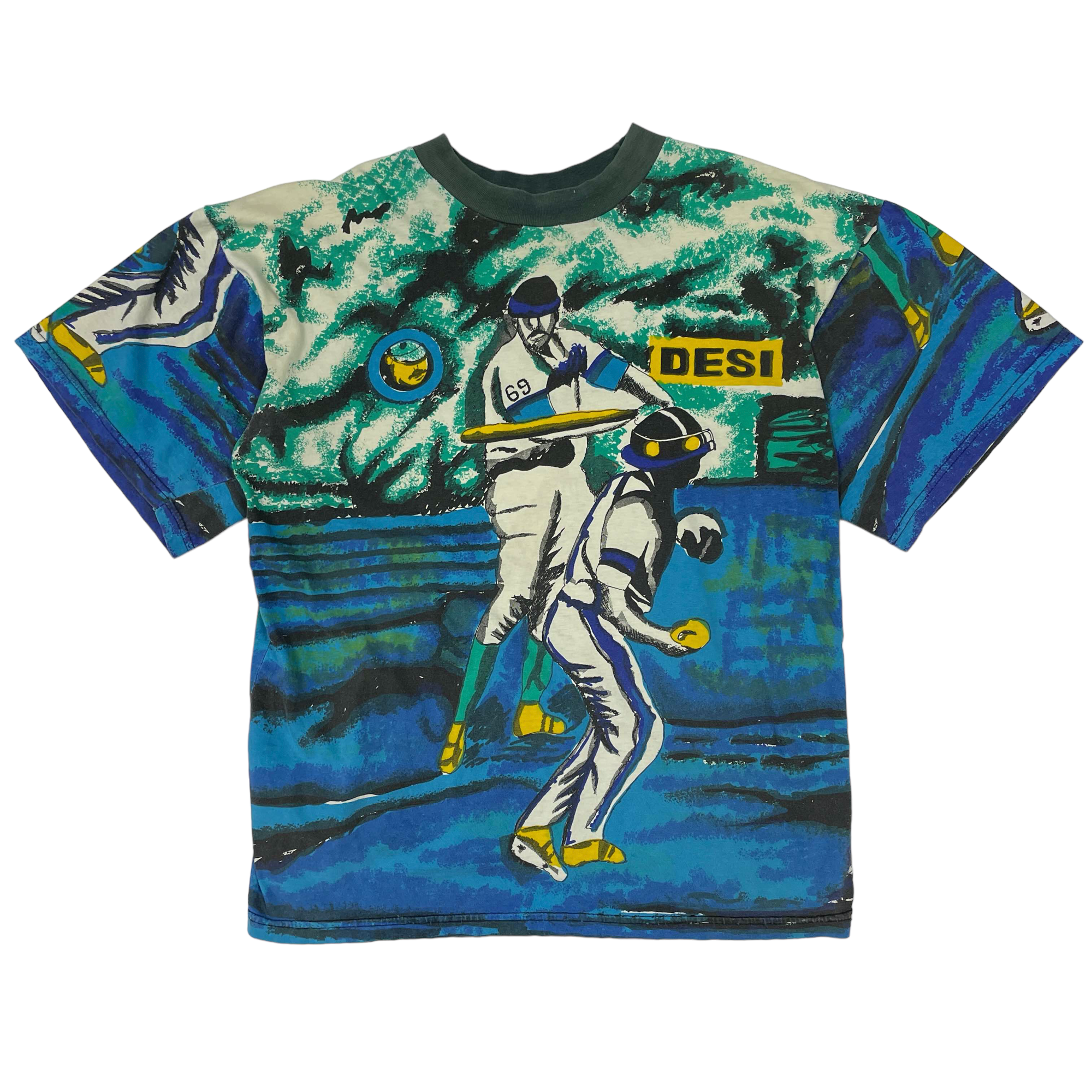 Abstract Baseball All Over Print T-Shirt - Large