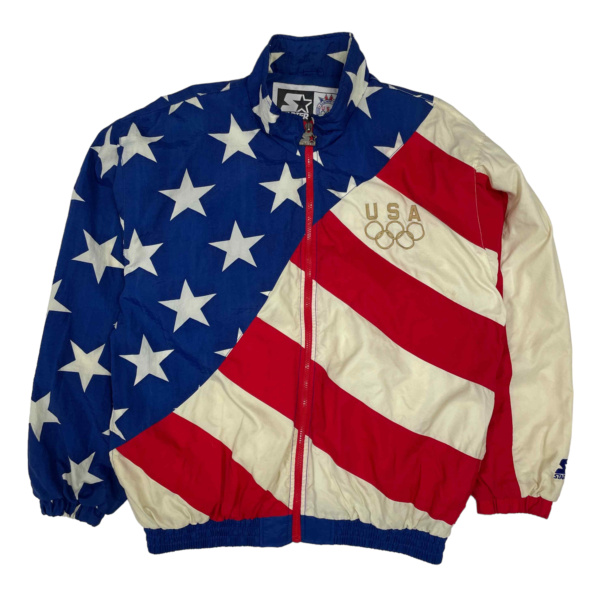 90's Starter USA Olympics Track Jacket - Large