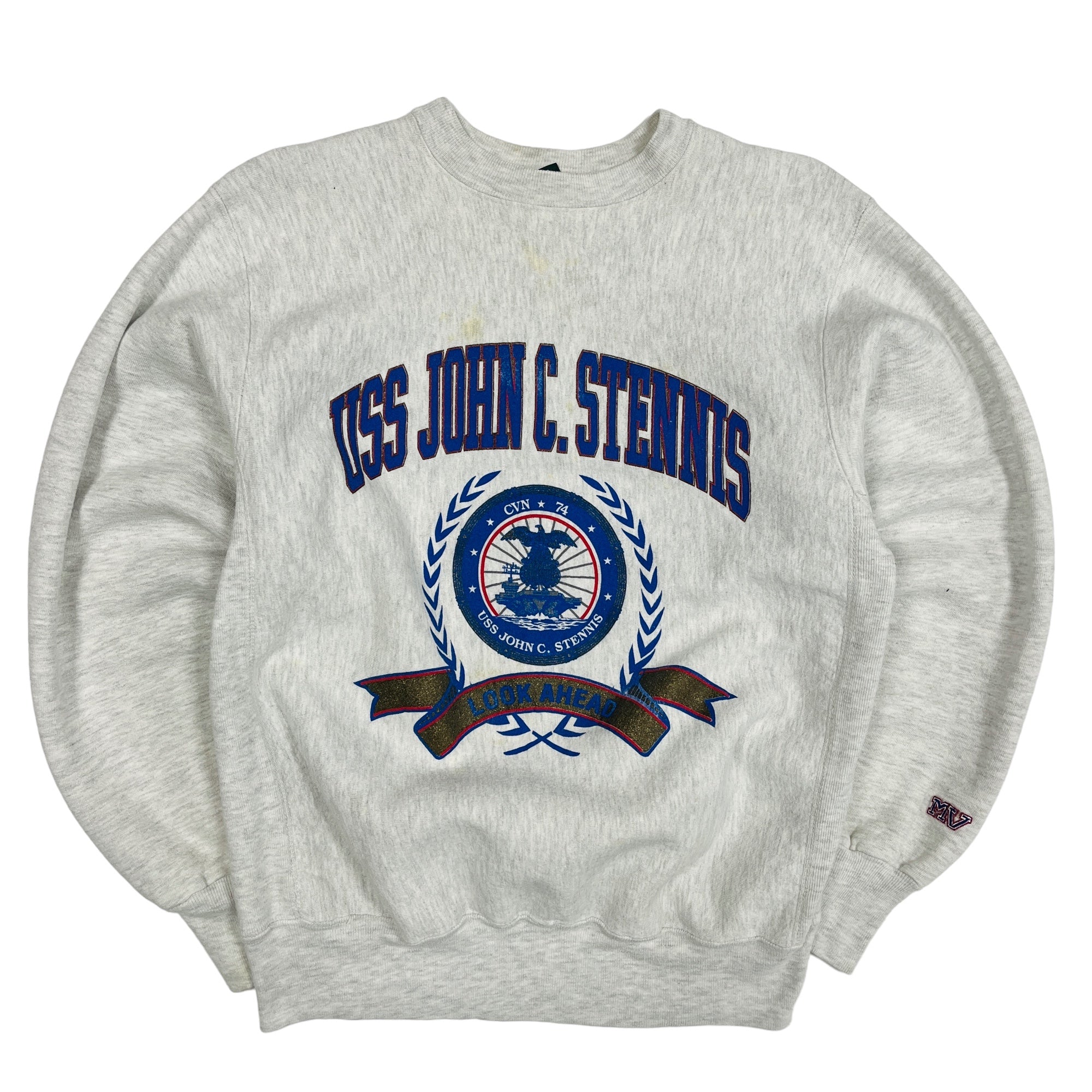 90's U.S.S John C. Stennis Graphic Sweatshirt - Large