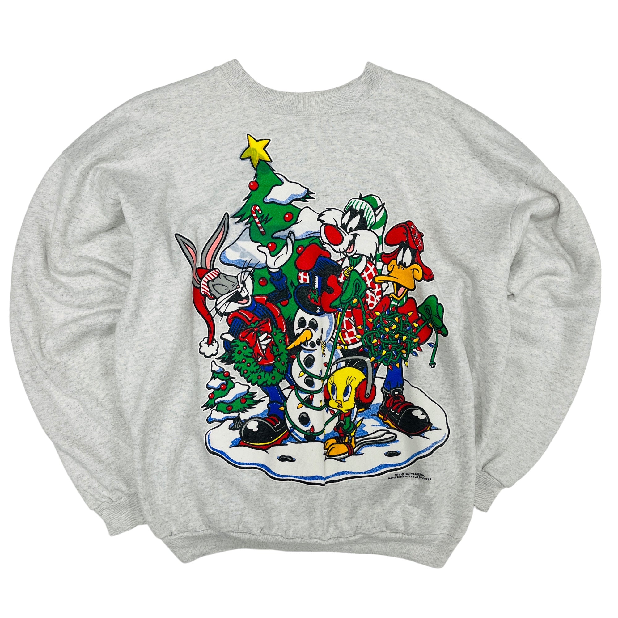 90's Looney Tunes Christmas Graphic Sweater - XL