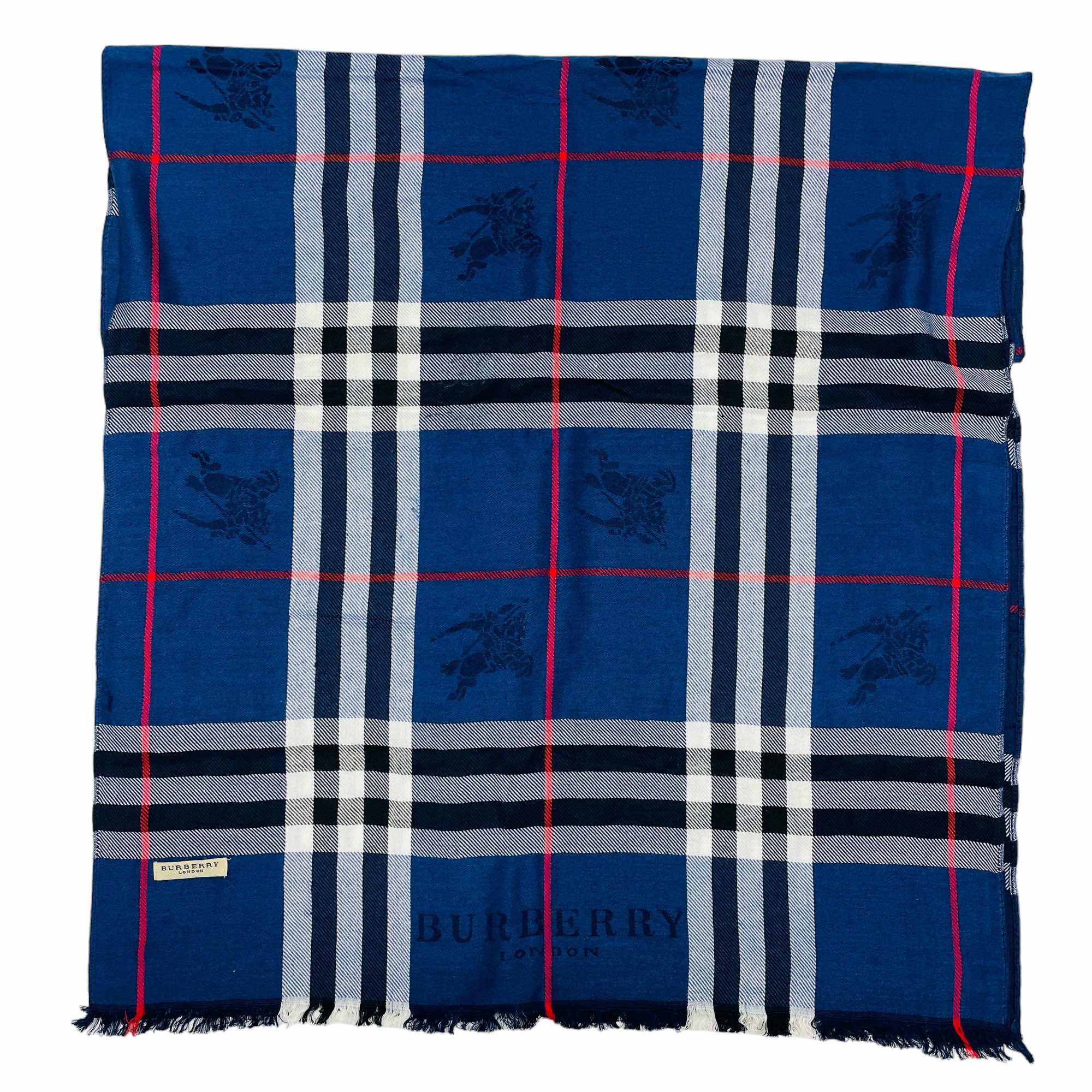 Large Burberry Blue Scarf