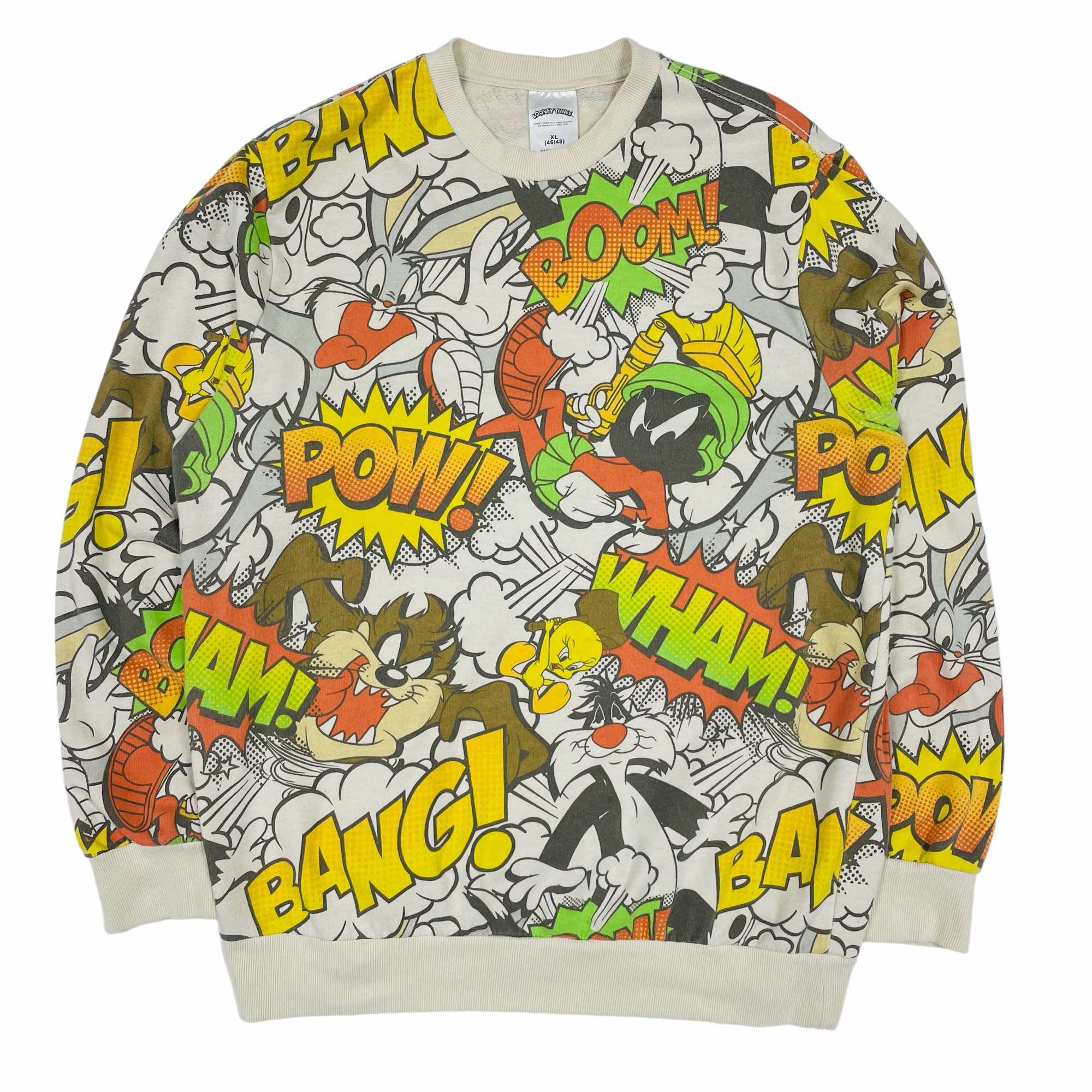 Looney Tunes All Over Print Graphic Sweatshirt - XL