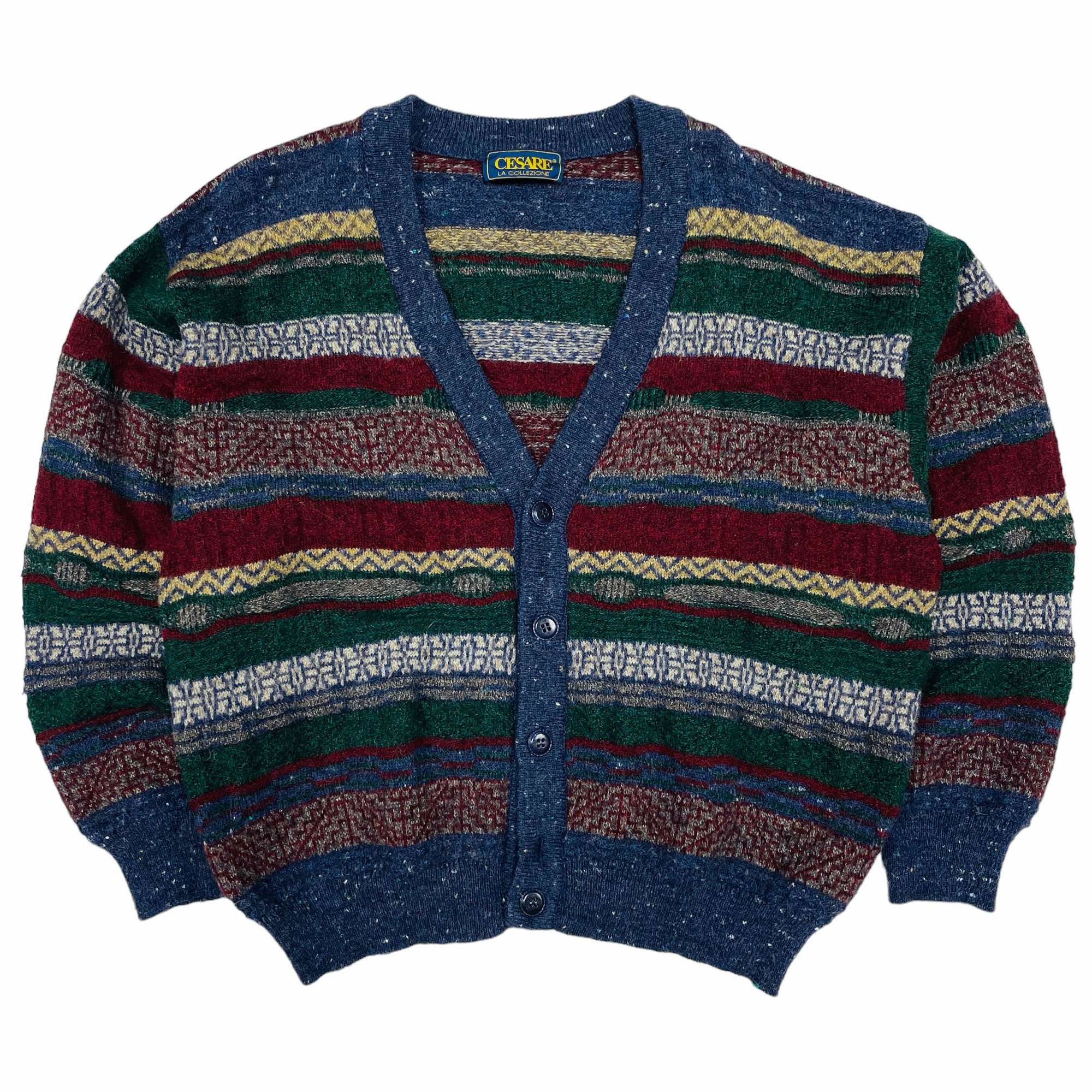 Patterned Knitted Cardigan - Large