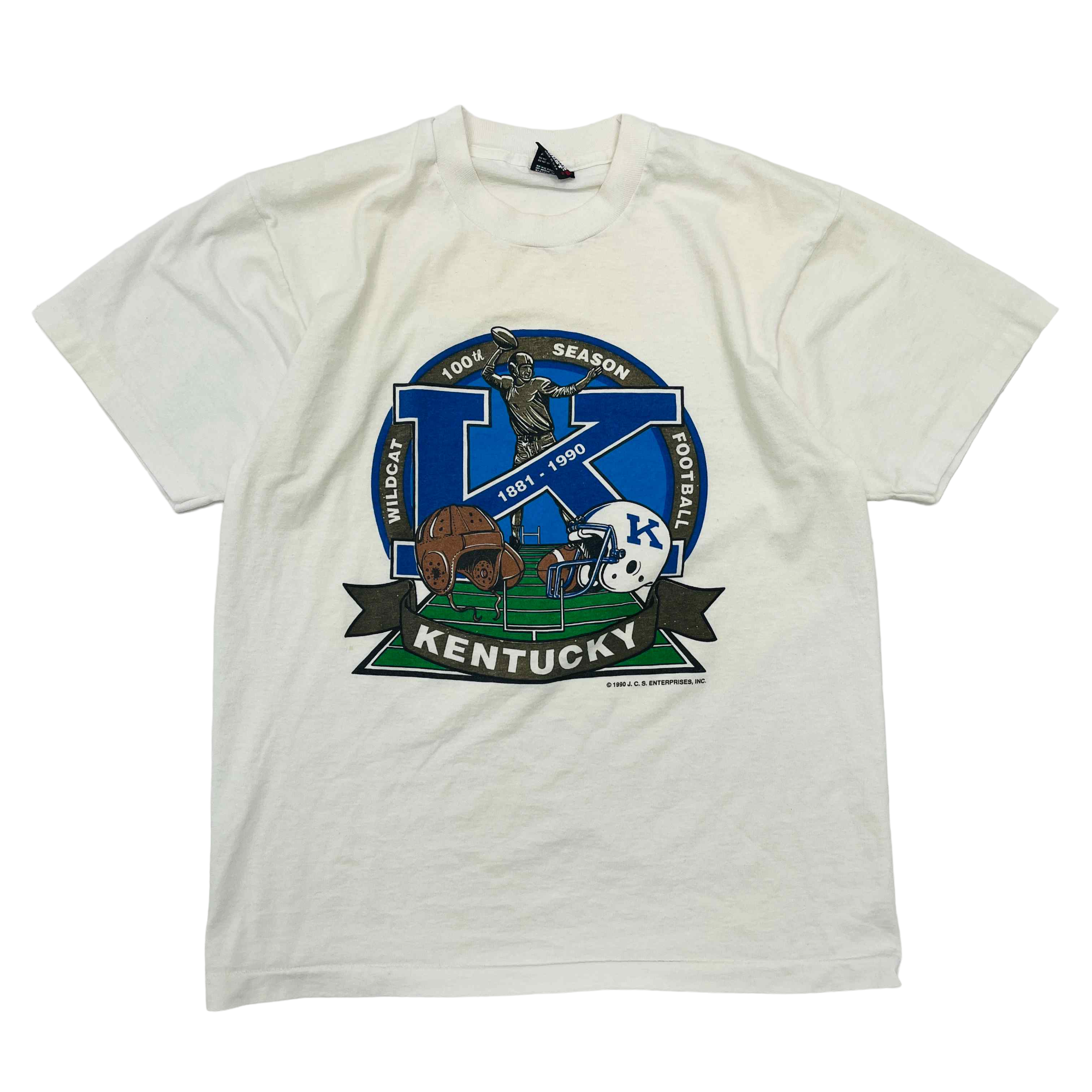 1990 Kentucky Wildcats 100th Season T-Shirt - Large