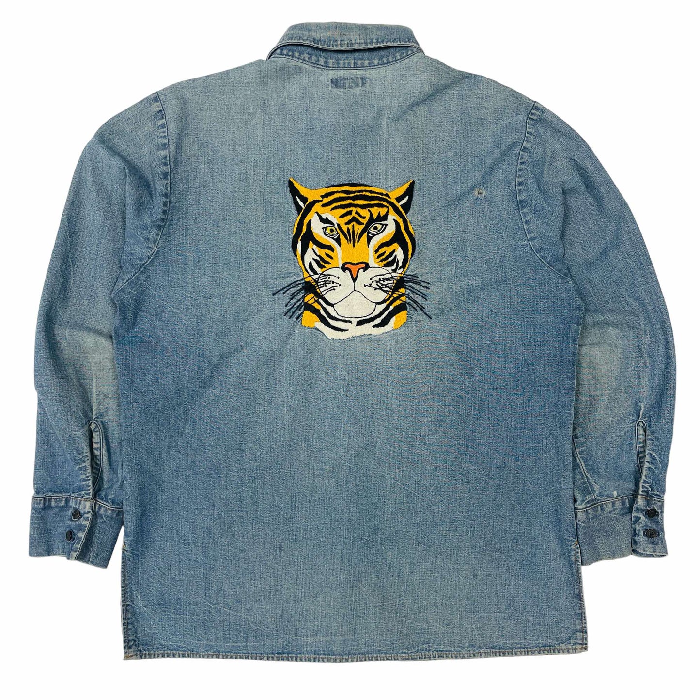 LVC Type 3 Denim Trucker Jacket Tiger Embroidery 40 Levi's Vintage Clothing