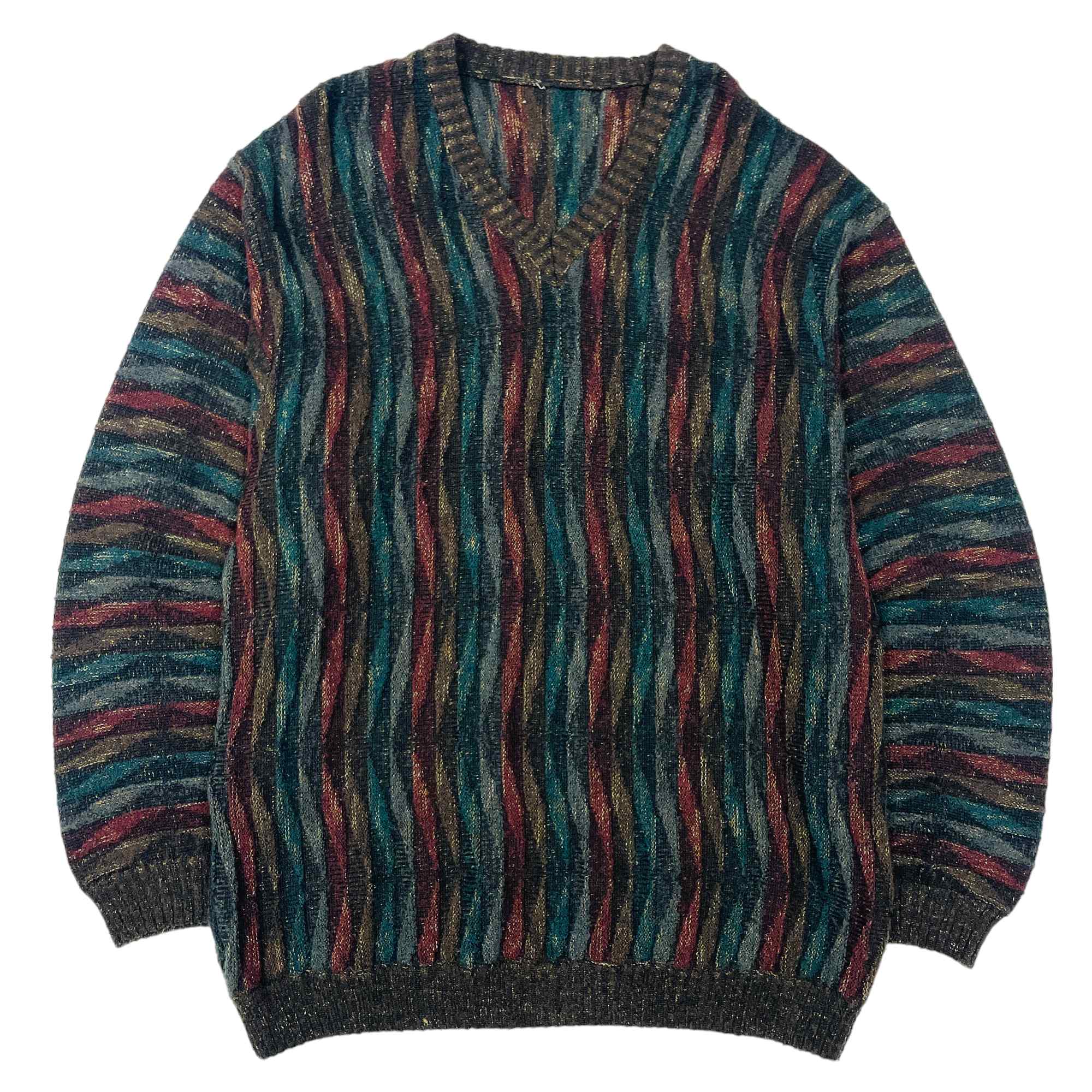 Knitted Jumper With Raised Pattern - Large