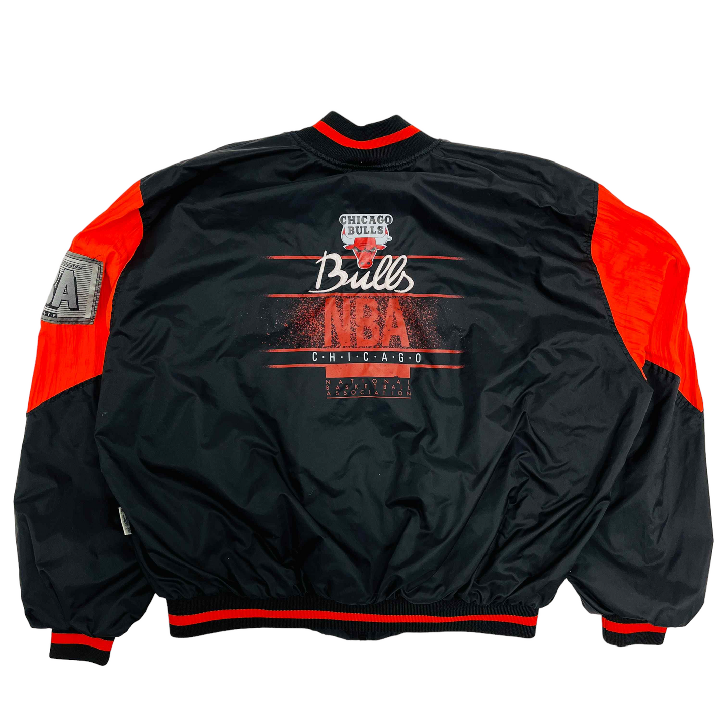 Chicago Bulls Vintage Starter Nba Basketball Leather Jacket