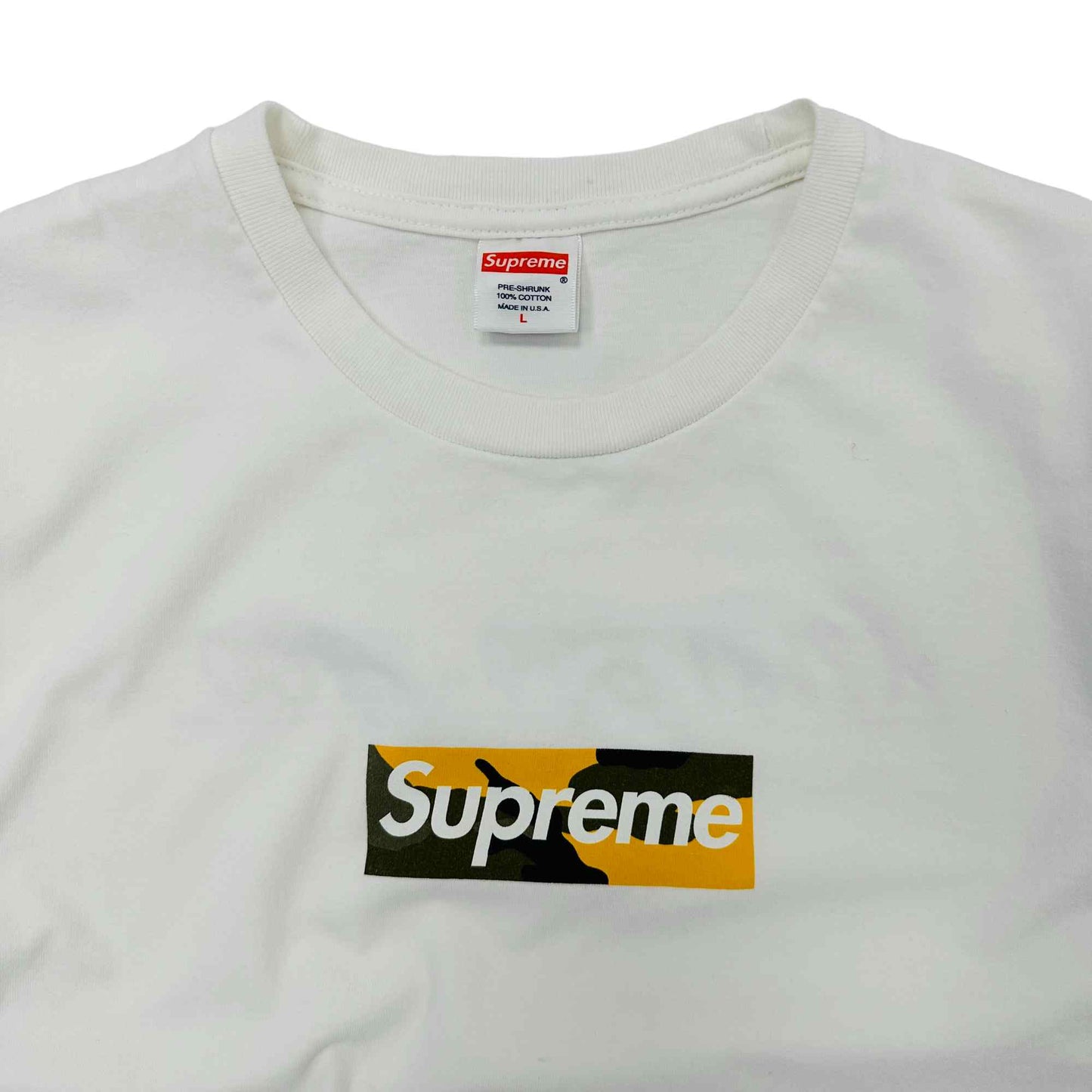 Box logo t-shirt Supreme White size L International in Cotton
