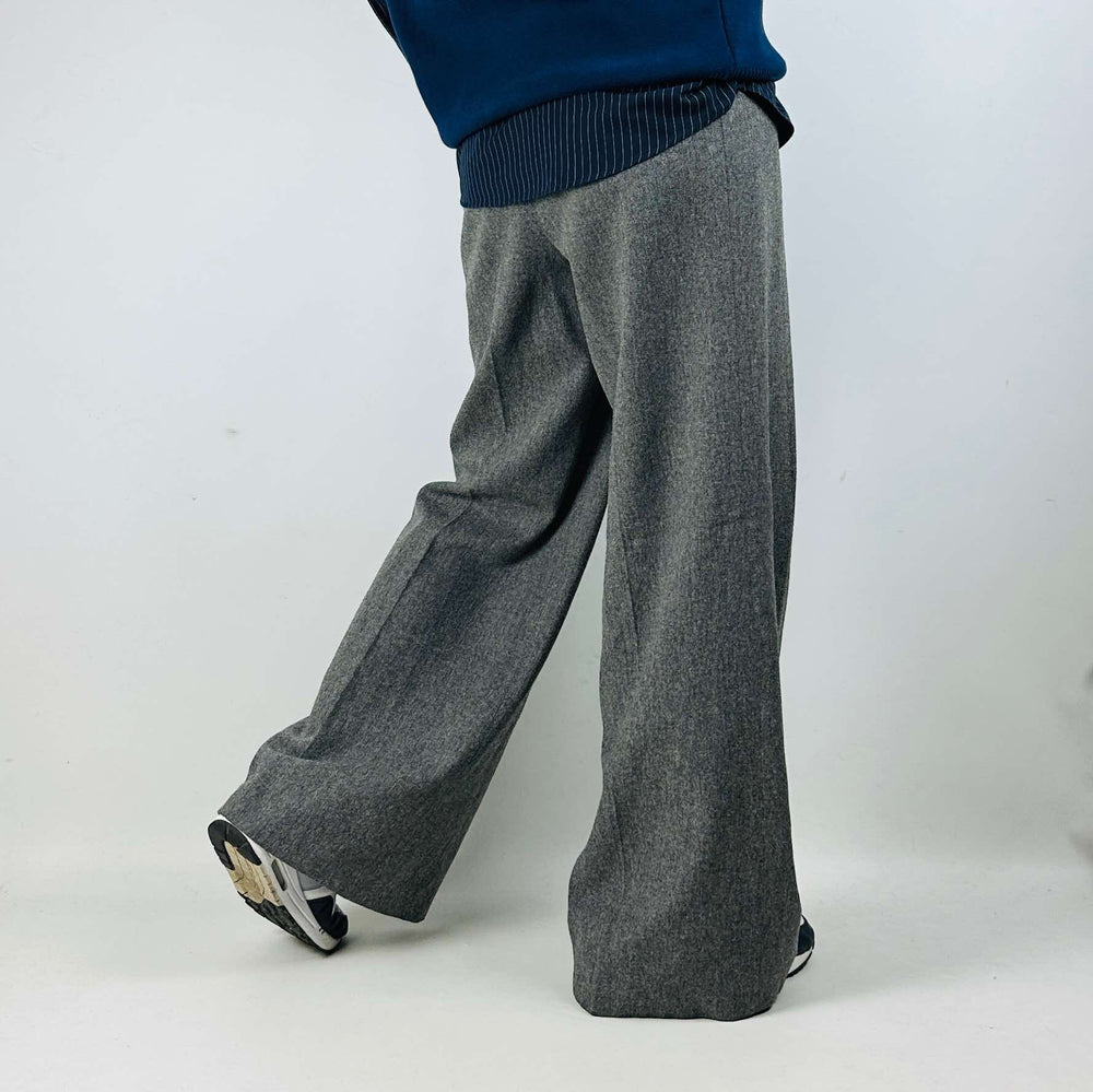 
                  
                    Ladies Vintage Wide Leg Grey Wool Trouser - W28 L32
                  
                